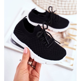 FRROCK Crne dječje sportske cipele s vezicom Lena crno 2