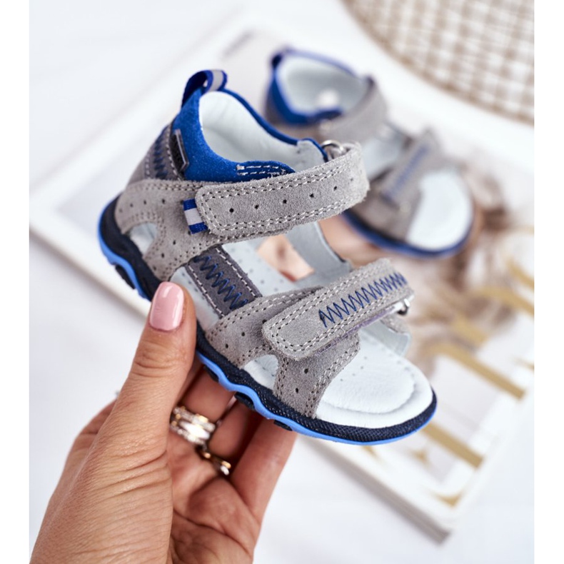 Bartek S.A. Dječje sandale za dječake Bartek T-71824 / 76G siva 2