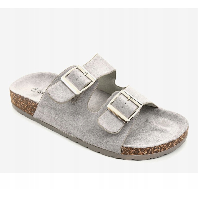 Sive papuče s kopčom BL3100-SF siva 1