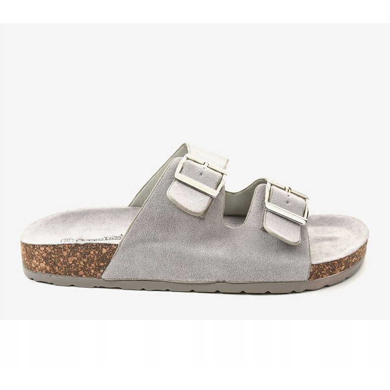 Sive papuče s kopčom BL3100-SF siva 2