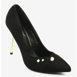 Crne klasične štikle s NE05P vijcima crno 2