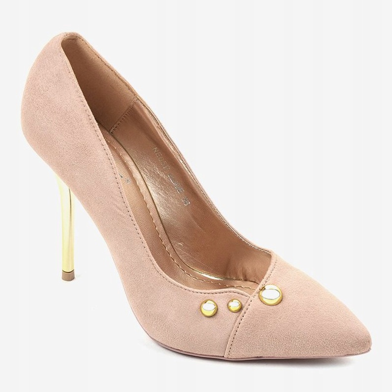 Klasične bež štikle sa štiklama NE05P 1