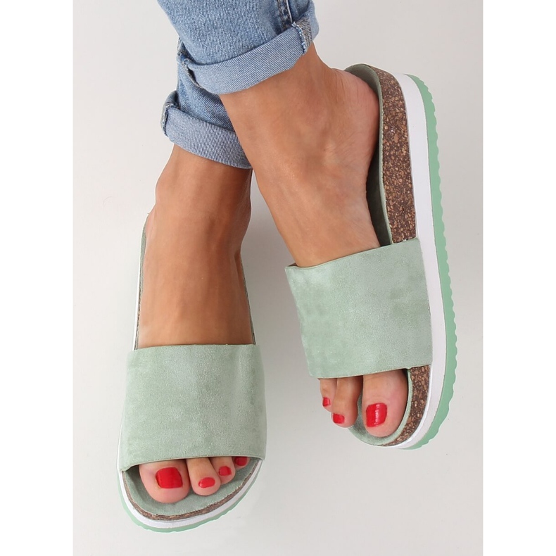 Ženske akvamarinske papuče CK184P Green zelena 1
