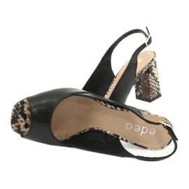 Edeo Ženske sandale crne / životinjske boje 3499A-1193 crna 4