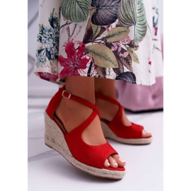 BUGO Ženske sandale na Espadrille Red Margus crvena 1