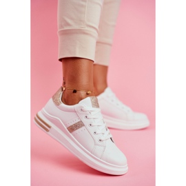 Ženske sportske cipele bijelo zlato sa sjajem Narval bijela žuta boja 1