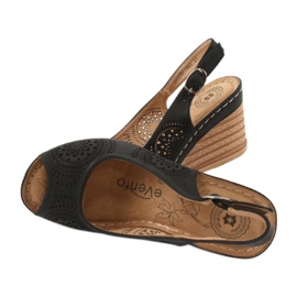 Evento Udobne sandale na klin 20SD98-1862 crna 4