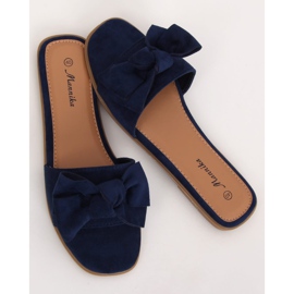 Tamnoplave ženske papuče WL1607 Navy mornarsko plava 1
