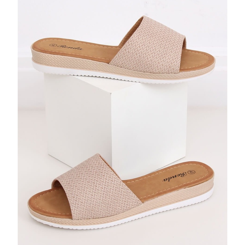 Ženske bež papuče BQ-66 Bež 1