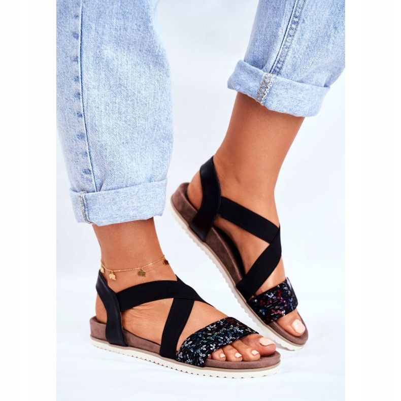 EVE Elegantne ženske sandale Black Morrin crno 1