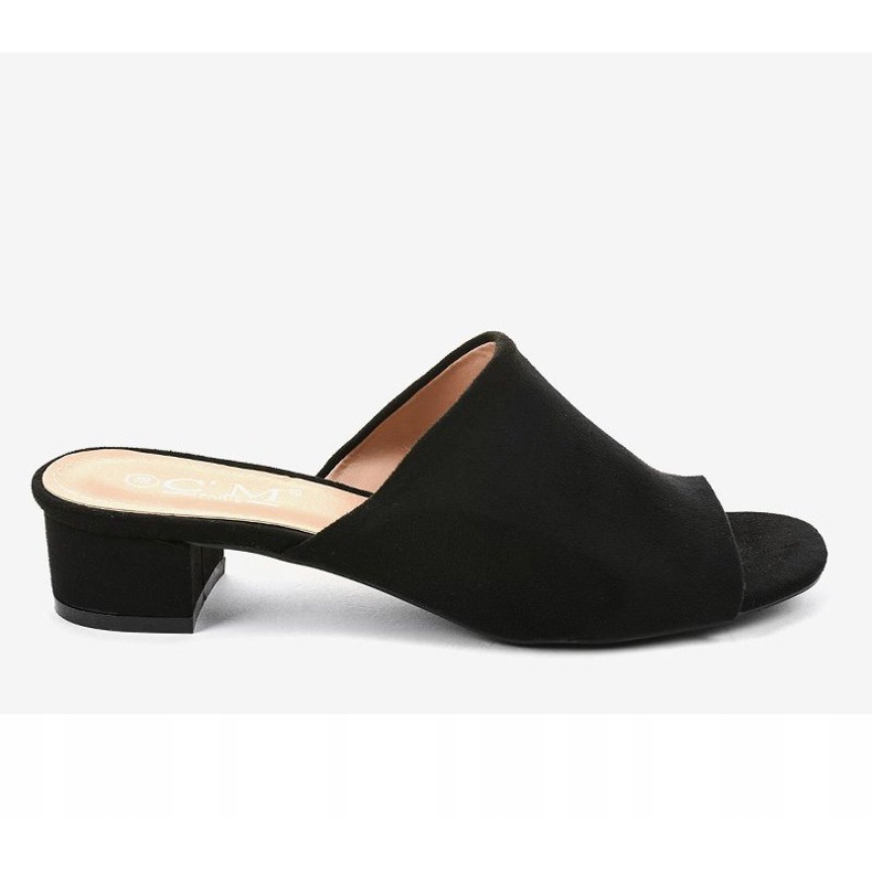 Crne papuče s visokim potpeticama 77-91 crna 2