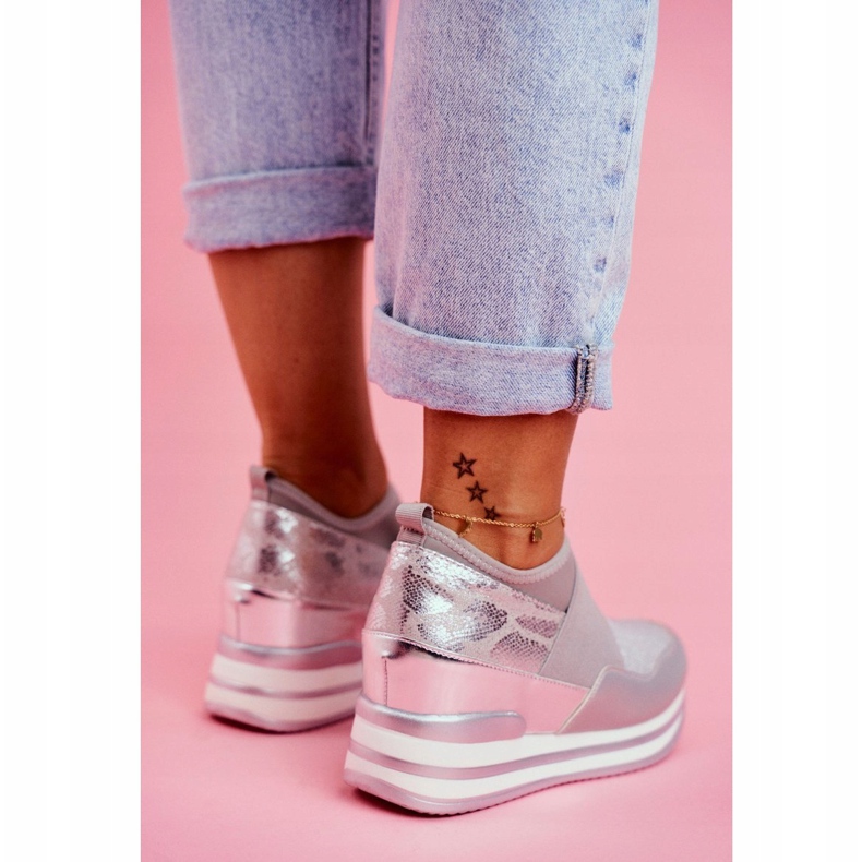 Ženske sportske cipele na klin sive boje Cold Play siva 1