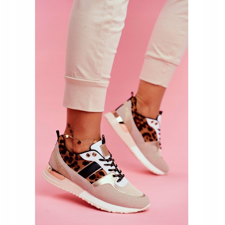 Ženske sportske cipele Bež Leopard Himme 1
