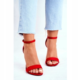 PS1 Ženske sandale na visoku petu Eko-antilop Liberty Crvena 1