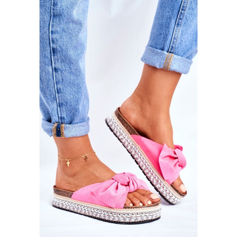 Ženske visoke papuče Fuchsia Mortigo ružičasta 1