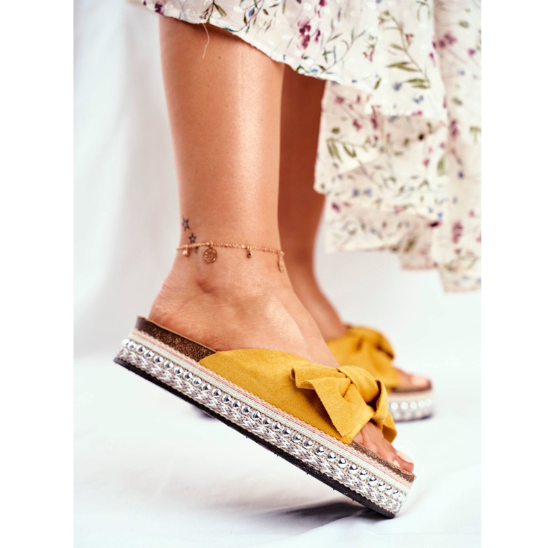 PS1 Ženske visoke papuče Yellow Mortigo žuta boja 2