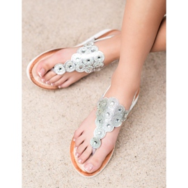 SDS Sandale na platformi s ukrasima siva 2