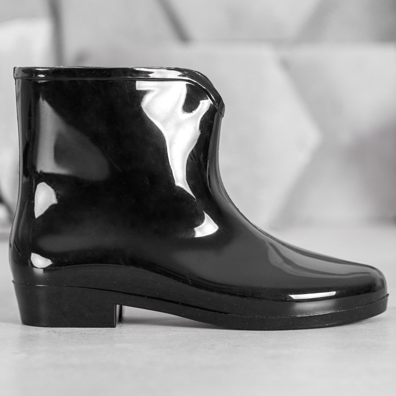 SHELOVET Galoše s ukrasnim lancem crna 1