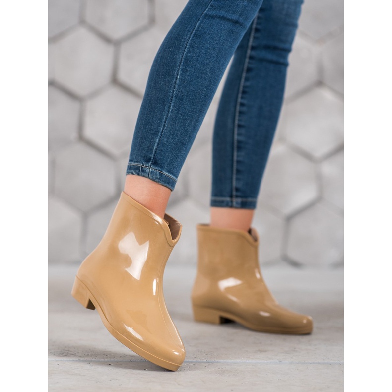 SHELOVET Galoše s ukrasnim lancem smeđa 2