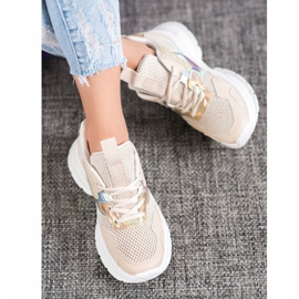 Mannika Modne tenisice s mrežom smeđa 2