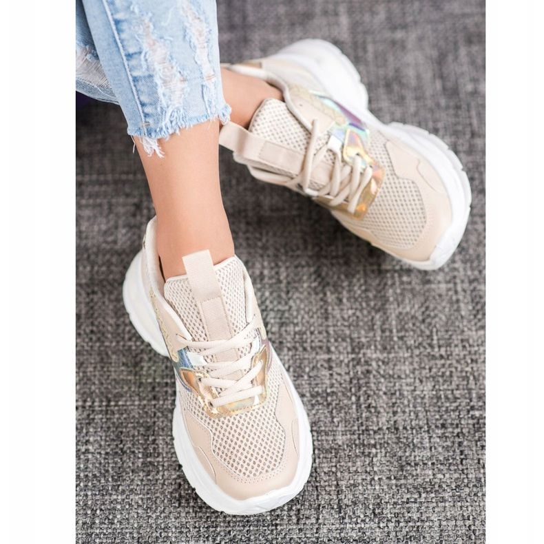 Mannika Modne tenisice s mrežom smeđa 2