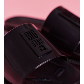 Ženske papuče Big Star na crnoj platformi FF274813 crna 1