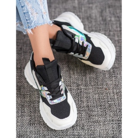 Mannika Modne tenisice s mrežom crno 2