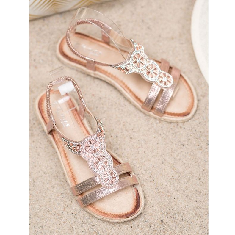 SHELOVET Elegantne sandale s ukrasima žuta boja 2