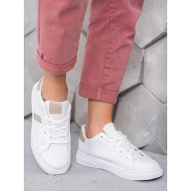 SHELOVET Sportske cipele sa sjajem bijela 1