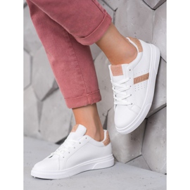 SHELOVET Sportske cipele sa sjajem bijela 2