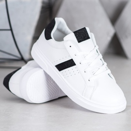 SHELOVET Sportske cipele sa sjajem bijela 3