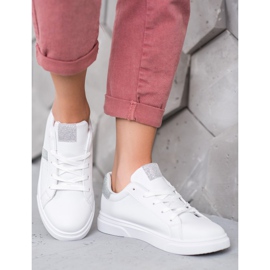 SHELOVET Sportske cipele sa sjajem bijela 1