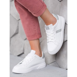 SHELOVET Sportske cipele sa sjajem bijela 2