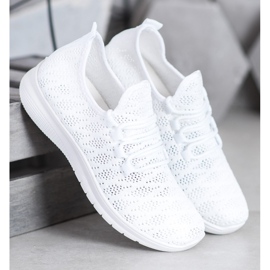 SHELOVET Bijele ažurne cipele bijela 4