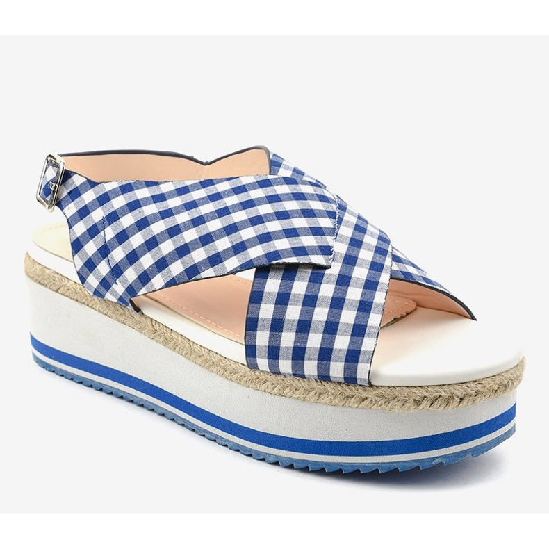 Tamnoplave sandale na platformi 1508-13 plava 1