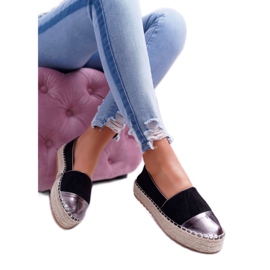 Ženske platforme za espadrile u crnoj boji žuta boja 3