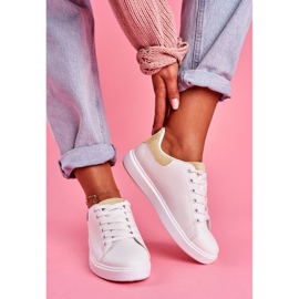 SEA Ženske sportske cipele bijele boje s bež petom Milly bijela smeđa 1