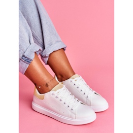 SEA Ženske sportske cipele bijele boje s bež petom Milly bijela smeđa 2