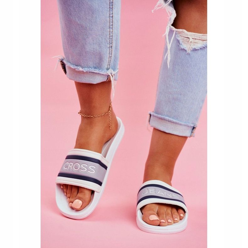 Cross Jeans Ženske papuče Križ traperice bijele FF2R4158C bijela 2