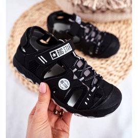 Dječje sandale Big Star s čičak crnom FF374210 crna 2