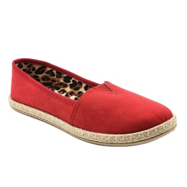 Espadrile s crvenim slipom s leopardovim ispisom TL128-3 crvena 1