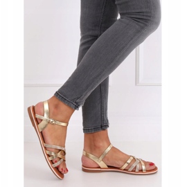 Zlatne ženske sandale 99-62 zlatne zlatna 1