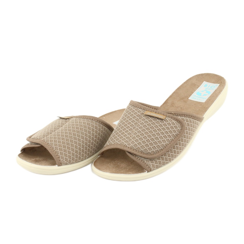 Adanex Bež papuče s čičak trakama 24840 2