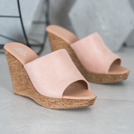 Small Swan Lagane papuče od antilopa ružičasta 2