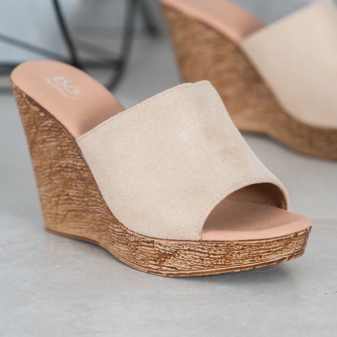 Small Swan Lagane papuče od antilopa smeđa 1