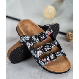 SHELOVET Udobne papuče s uzorkom bijela crno raznobojna 1