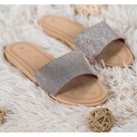 Small Swan Papuče sa sjajem višebojan siva žuta boja 1