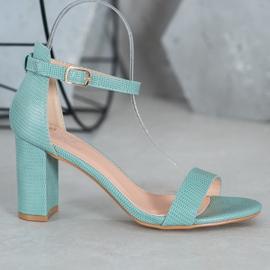 Small Swan Elegantne sandale s visokim potpeticama zelena 2