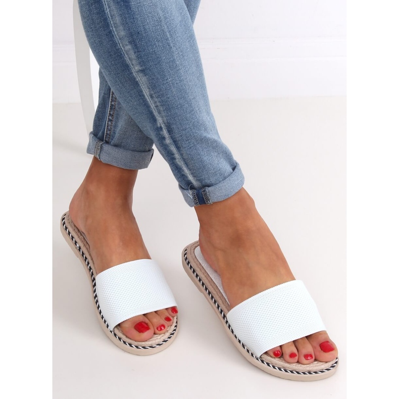 Bijele ženske papuče 35-185 Bijele bijela 1