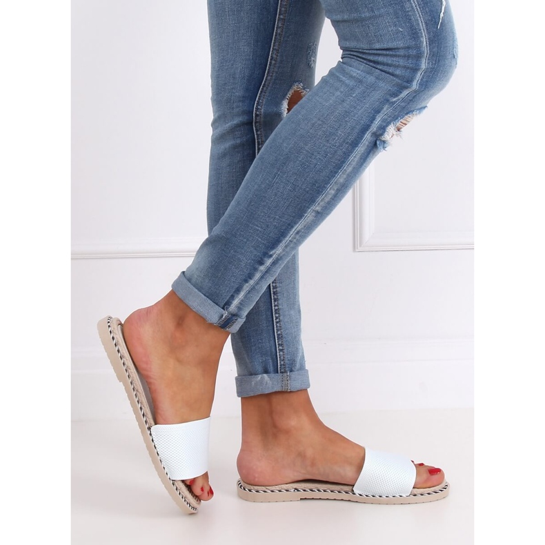 Bijele ženske papuče 35-185 Bijele bijela 2